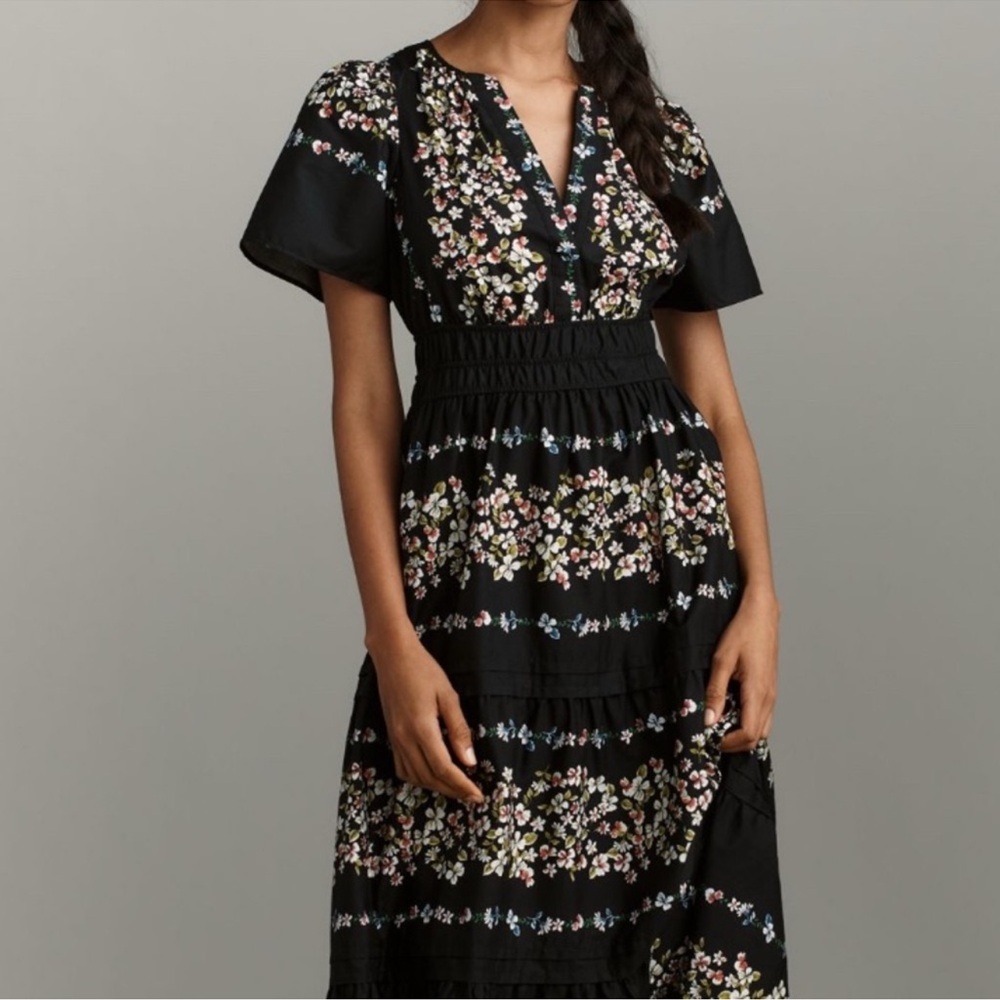 Anthropologie Somerset Floral Maxi Dress